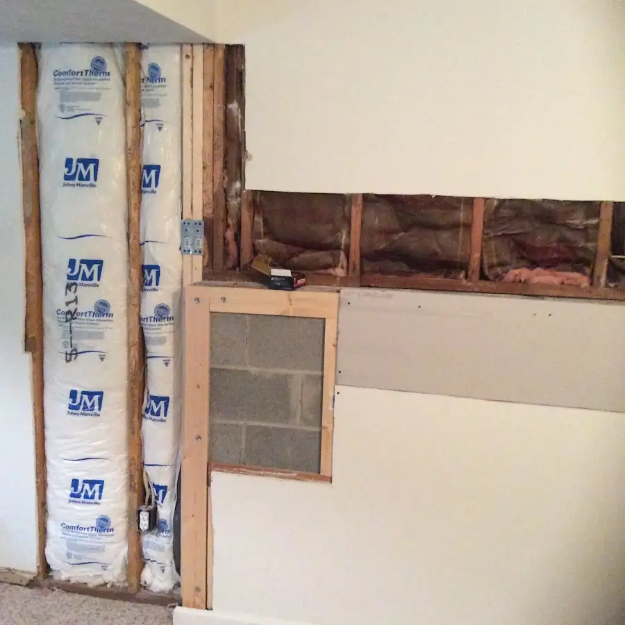 Wall insulation replacement during Structural Drying in Kinston